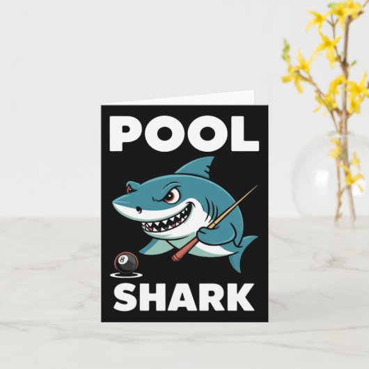 Pool Shark Snooker Player Funny Billiard Karte (Gelbe Blume)