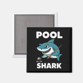 Pool Shark Snooker Player Funny Billiard Magnet (Vorderseite/Rückseite)