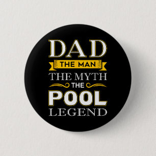 Pool Shark Vater Geschenke für Billard Väter Button