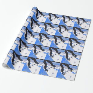 Pool-SkatenSkateboard Geschenkpapier