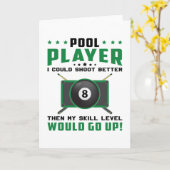 Pool Snooker Billiard 8 Ball Billiards Gift Idea Karte (Gelbe Blume)