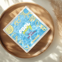 Pool Sommer Neon Stimmung Geburtstagsfeier