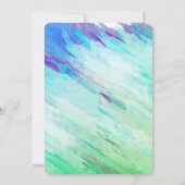 Pool Sommerurlaub Aquamarin Blue Watercolor Spritz Einladung (Rückseite)