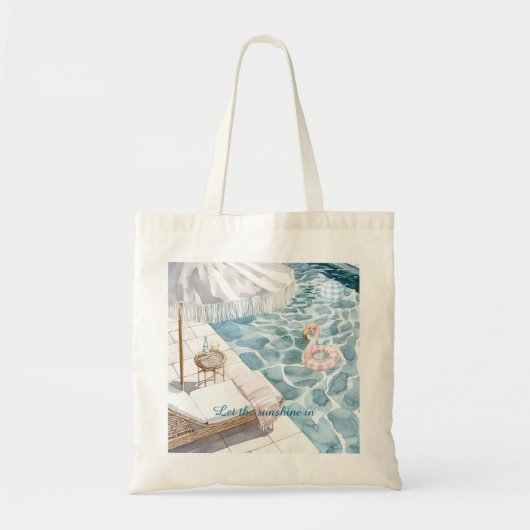 Pool Sonnenschirm Rosa Flamingo Schwimmkörper Ball Tragetasche (Vorne)