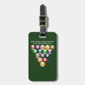 Pool-Spiel der Gepäckanhänger (Vorderseite vertikal)