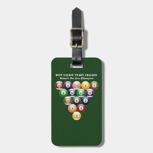 Pool-Spiel der Gepäckanhänger (Vorderseite vertikal)