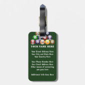 Pool-Spiel der Gepäckanhänger (Rückseite vertikal)