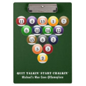 Pool-Spiel der Klemmbrett (Vorderseite)