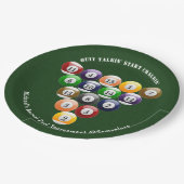 Pool-Spiel der Pappteller (Schrägansicht)