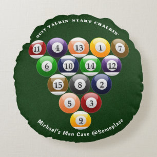 Pool-Spiel der Rundes Kissen