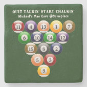 Pool-Spiel der Steinuntersetzer (Vorderseite)