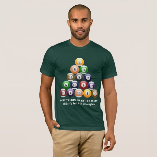 Pool-Spiel der T-Shirt (Vorne ganz)