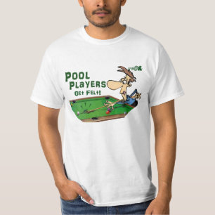Pool-Spieler erhalten Filz T-Shirt