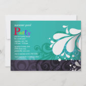 Pool-Spritzen-Einladung Einladung (Vorderseite)