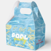 Pool summer neon vibes birthday party geschenkschachtel (Vorderseite)