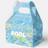 Pool summer neon vibes birthday party geschenkschachtel (Rückseite)