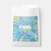 Pool summer neon vibes birthday party geschenktütchen (Vorderseite)