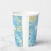 Pool summer neon vibes birthday party pappbecher (Rechts)