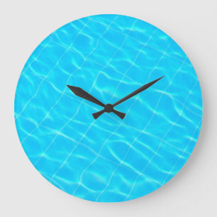 pool swim swimmingpool sport water texture blue große wanduhr
