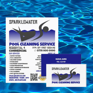 Pool Swimmer Design Swimming Pool Cleaning Service Flyer