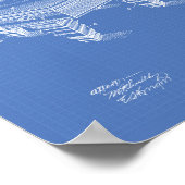 Pool Table 1900 Patent Art Blueprint Poster (Ecke)