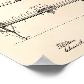 Pool Table 1902 Patent Art - Old Peper Poster (Ecke)