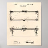 Pool Table 1902 Patent Art - Old Peper Poster (Vorne)
