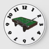 Pool Table Clock Große Wanduhr (Vorderseite)