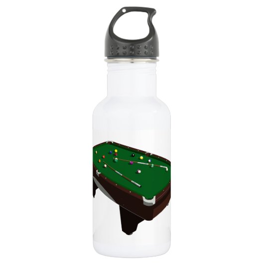 Pool Table Edelstahlflasche (Vorderseite)