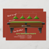 Pool Table Einladung (Vorne/Hinten)