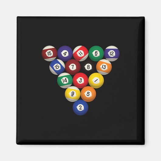 Pool Table Funny Pool Player Billard Halloween C Magnet (Vorne)