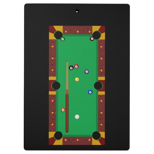 Pool Table Klemmbrett (Rückseite)