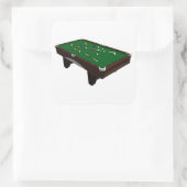Pool Table Quadratischer Aufkleber (Tasche)