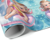 Pool-Tage Geschenkpapier (Rolleneckpunkt)