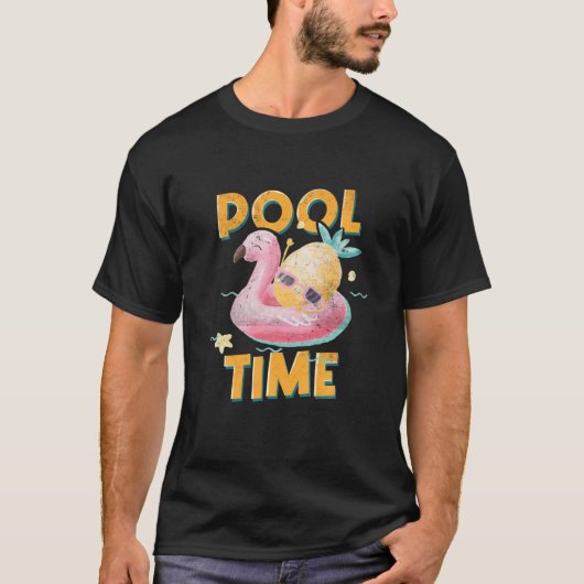 Pool Time Ocean Schwimmer Funny Swimming Pool T-Shirt (Vorderseite)