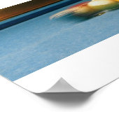 Pool/Toilettentisch, Kugeln, ques — Poster (Ecke)