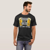 Pool und Bier Deshalb bin ich hier Billards Pool S T-Shirt (Vorne ganz)