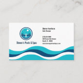 Pool- und Wellness-Center-Services Visitenkarte (Vorderseite)