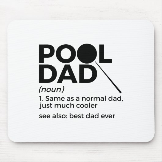 Pool Vater Definition Funny Billiard Der beste Vat Mousepad (Vorne)