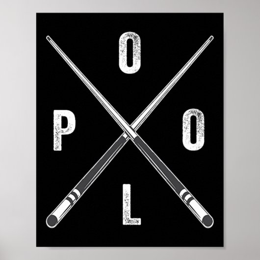 Pool Vintag - Billiard Vintag Pool Player Team Poster (Vorne)