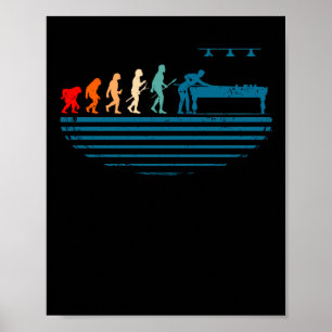 Pool von Man Billiards Spieler 8 Ball Cue Billiard Poster