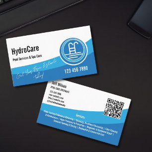 Pool-Wartung und Reinigungsdienste Visitenkarte