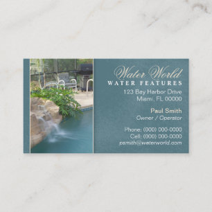 Pool-Wasser-Eigenschafts-Visitenkarte Visitenkarte