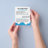 POOL Wasser, Schwimmbad Reinigung Werbung Fliege Flyer (Gruppe)