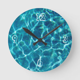 Pool-Wasser-Wanduhr Runde Wanduhr