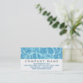 Pool Water Business Cards Visitenkarte (Stehend Vorderseite)