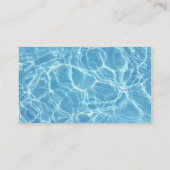 Pool Water Business Cards Visitenkarte (Rückseite)