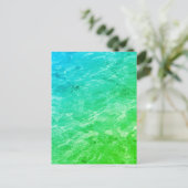 Pool Water Patterns Neon Green Art Abstract Trendy Postkarte (Stehend Vorderseite)