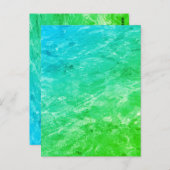 Pool Water Patterns Neon Green Art Abstract Trendy Postkarte (Vorne/Hinten)