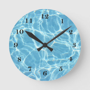 Pool Water Wall Clock Runde Wanduhr